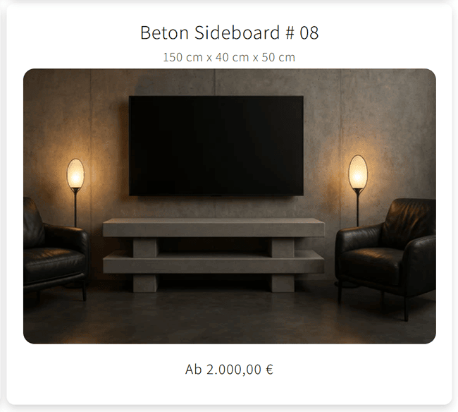 Beton Sideboard08 in Deutschland
